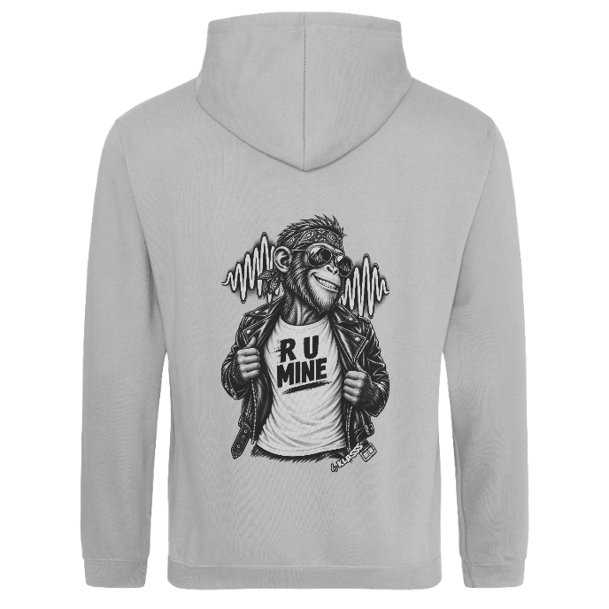 SWEAT A CAPUCHE KLASSS HOMME " R U MINE MONKEYS" Style Rock - production certifiée WRAP