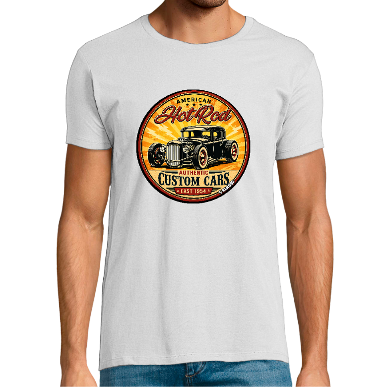 T-shirt Homme col rond REGENT FIT KLASSS "HOT ROD YELLOW"