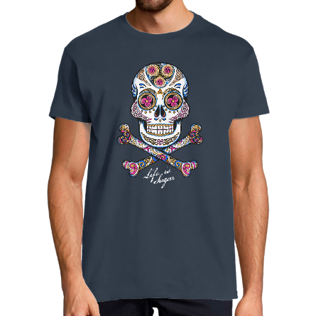 Face COLORFUL SKULL TRISKEL