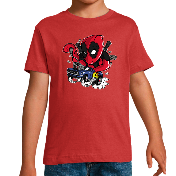 Face T-SHIRT DEADPOOL RACER GARÇON