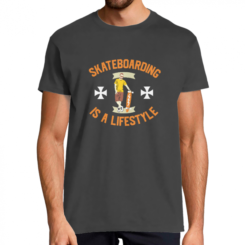 T-SHIRT SKATEBOARDING IS A LIFESTYLE HOMME