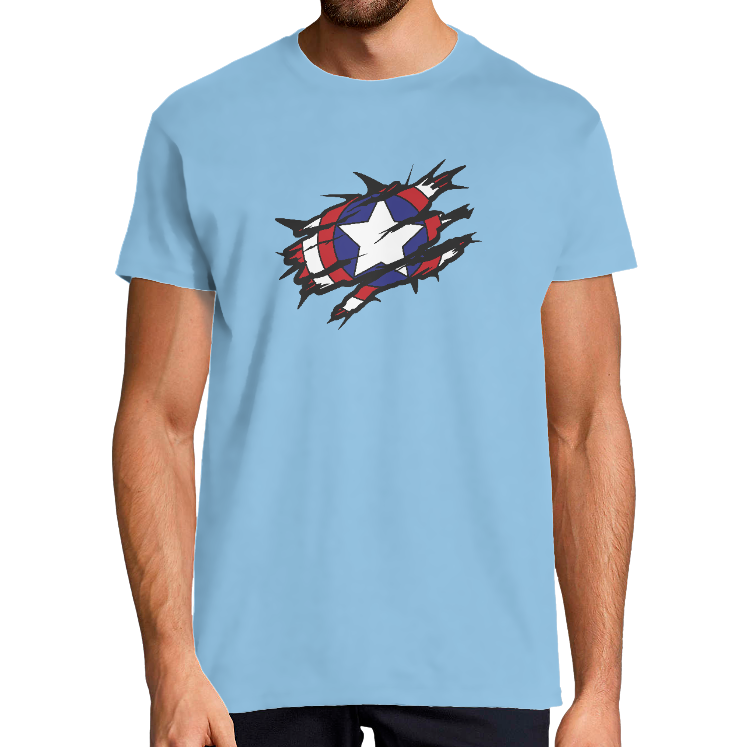 T-SHIRT BOUCLIER DE CAPTAIN AMERICA HOMME