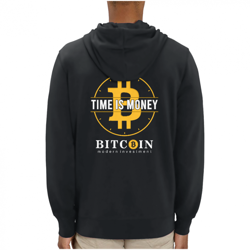 SWEATSHIRT BITCOIN TIME IS MONEY UNISEXE