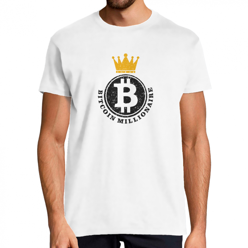 T-SHIRT BITCOIN MILLIONAIRE HOMME