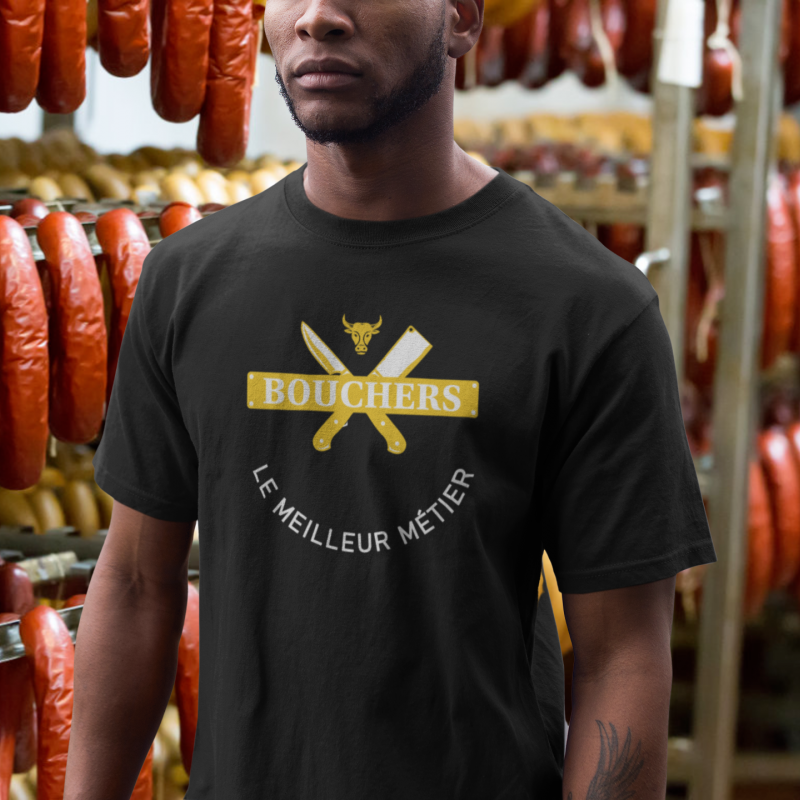 T-SHIRT BOUCHERS LE MEILLEUR MÉTIER POUR HOMME