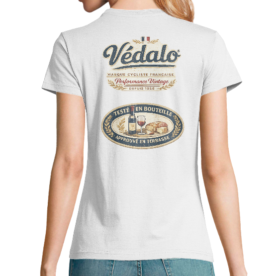 T-shirt Bio Femme Védalo – Testé en bouteille, Approuvé en terrasse