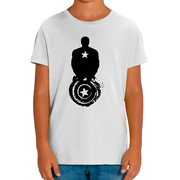 T-SHIRT COSTUME ETOILE DE CAPTAIN AMERICA ENFANT