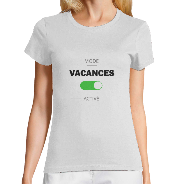 T-shirt Femme Bio – Mode Vacances Activé
