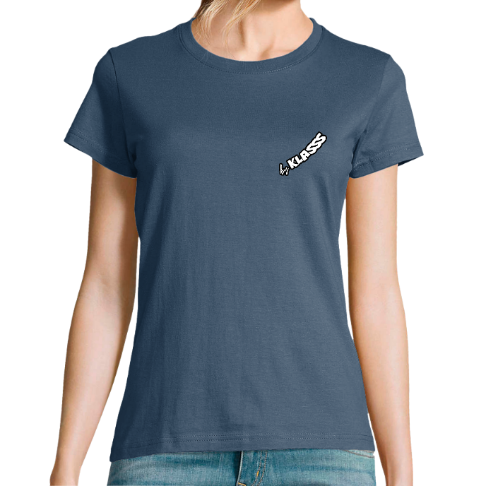 T-SHIRT FEMME COL Rond KLASSS "By KLASSS OFFICIAL" - Coupe confortable, design Original