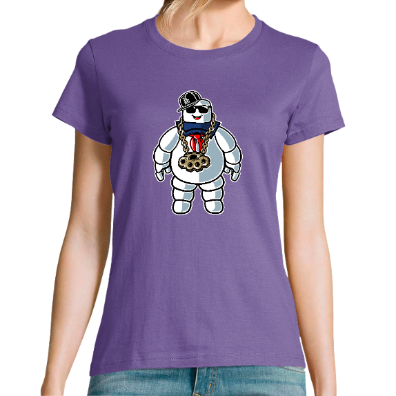T-SHIRT STAY PUFT MARSHMALLOW FEMME