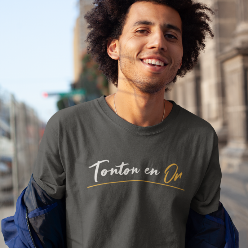 T-shirt tonton en or