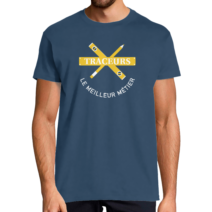 T-SHIRT TRACEURS LE MEILLEUR MÉTIER POUR HOMME