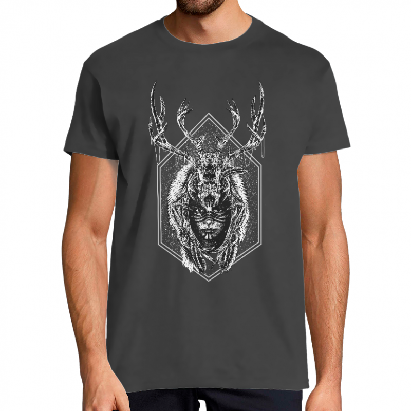 Face T-SHIRT NOIR HOMME - THE TRIBE