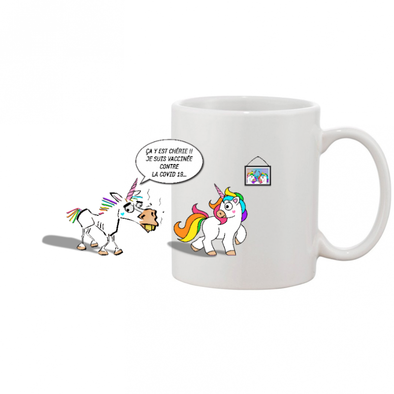 Face LICORNE VACCINEE - MUG