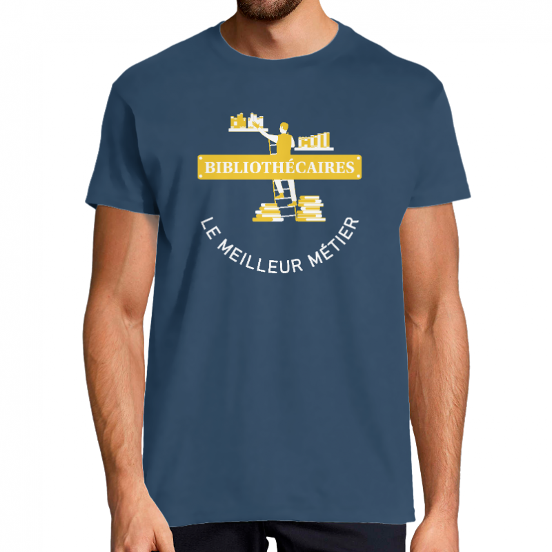 Face T-SHIRT BIBLIOTHÉQUAIRES LE MEILLEUR MÉTIER POUR HOMME