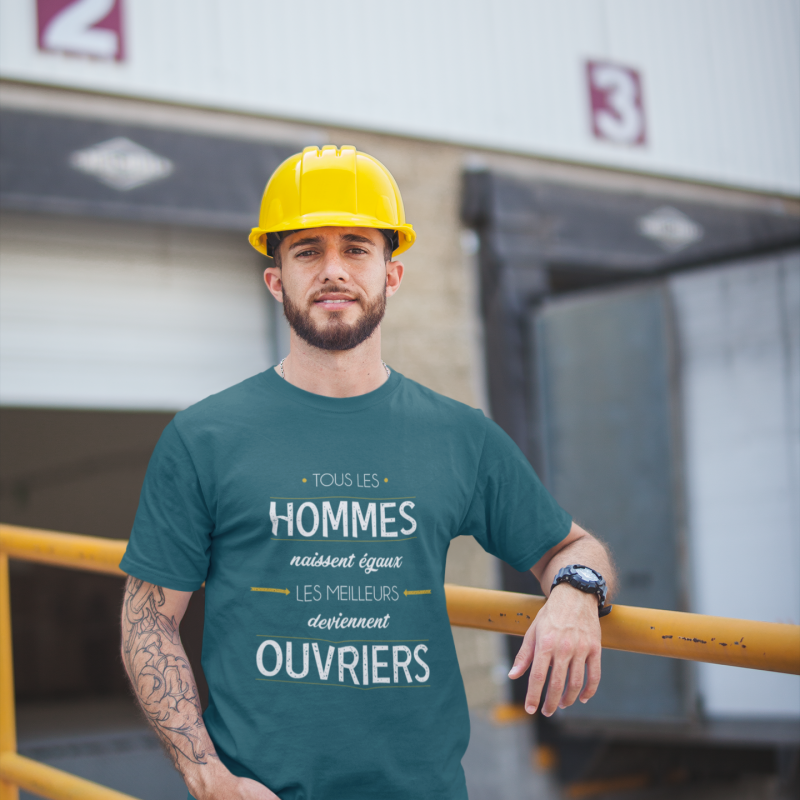 T-SHIRT MÉTIER LES MEILLEURS DEVIENNENT OUVRIERS
