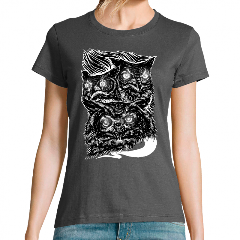 Face T-SHIRT FEMME - NIGHT EYES