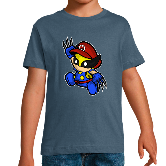 Face T-SHIRT MARIO WOLVERINE GARÇON