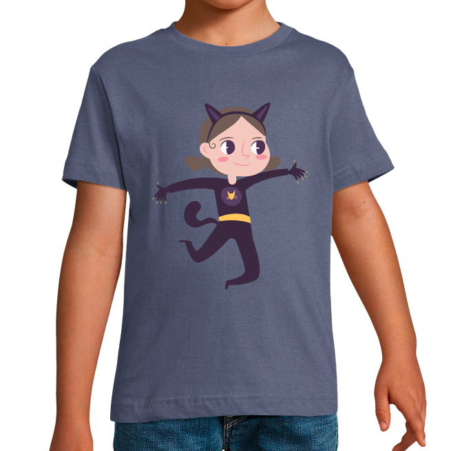 T-SHIRT SUPER-HÉROS OREILLES DE CHAT GARÇON