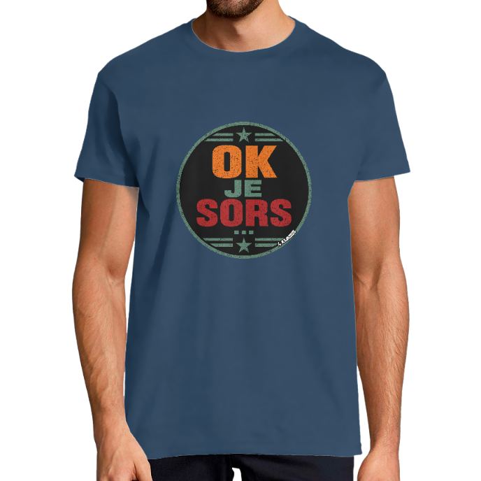 T-SHIRT HOMME KLASSS "OK JE SORS" col rond