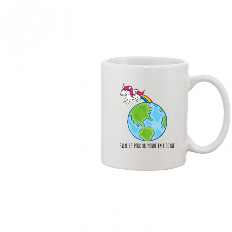 Face MUG - FAIRE LE TOUR DU MONDE EN LICORNE