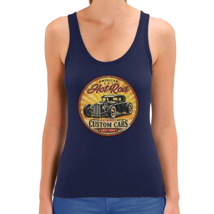 Débardeur FEMME "HOT ROD CUSTOM CARS"  - Style Vintage