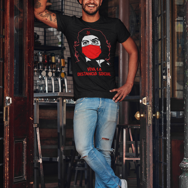 T-shirt Covid-19 "Viva la distancia social"