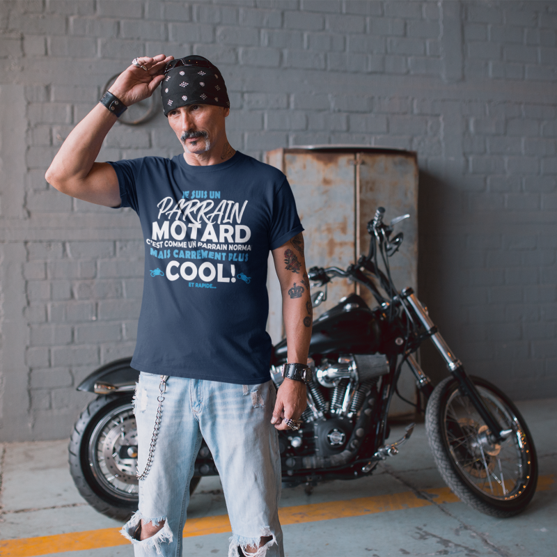 T-shirt je suis un parrain motard...