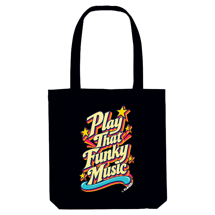 TOTE BAG KLASSS musique VINTAGE "PLAY THAT FUNKY MUSIC"