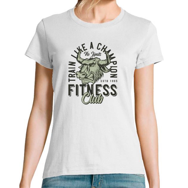 T-SHIRT TRAIN LIKE A CHAMPION FEMME – T-shirt fitness motivation sport