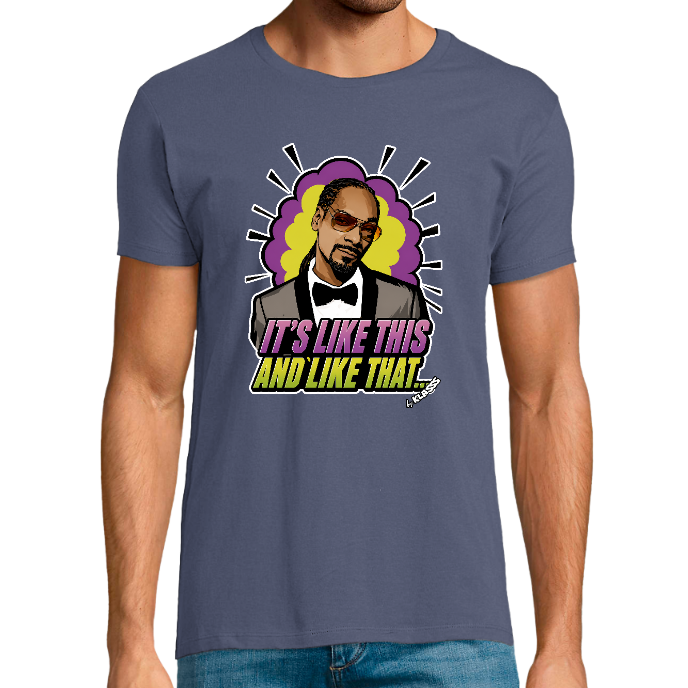 T-shirt Homme REGENT FIT KLASSS "IT'S LIKE THIS AND LIKE THAT ..." col rond Style HIP-HOP
