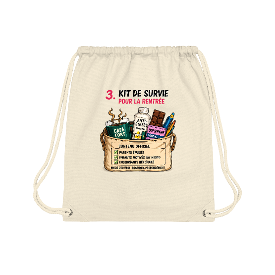 Sac à dos à cordons rentrée scolaire – Kit de survie pour la rentrée