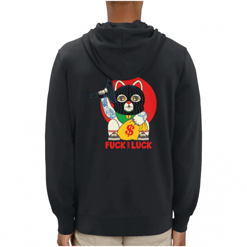 SWEATSHIRT CHAT FUCK LUCK UNISEXE