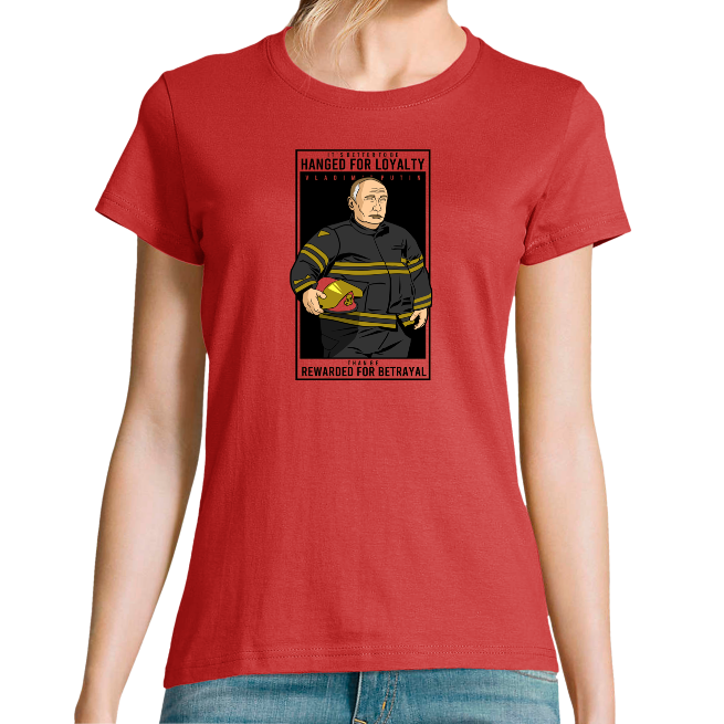 Face T-SHIRT PUTIN FIREMAN FEMME