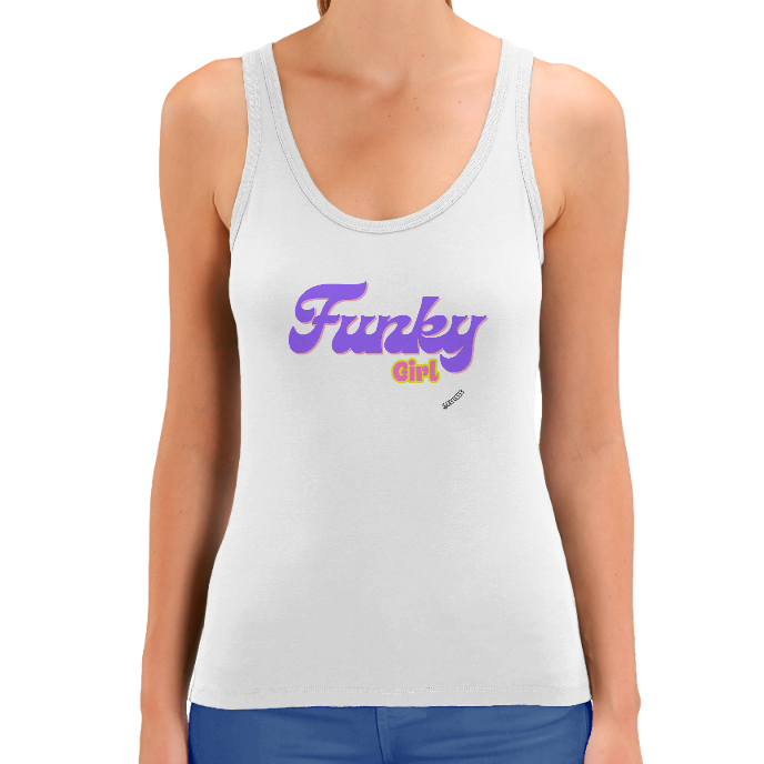 Débardeur FEMME "FUNKY GIRL" , coton bio