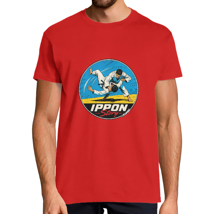T-SHIRT HOMME KLASS " IPPON STORY JUDO" Vintage col rond 