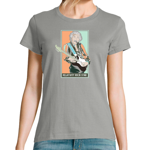 T-SHIRT JIMMY EINSTEIN FEMME– Tee-shirt humour musique pop culture