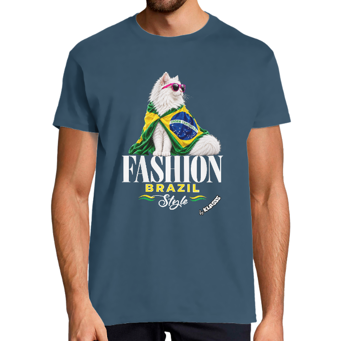 T-SHIRT HOMME KLASSS "CHAT FASHION BRAZIL Style" - Design Original