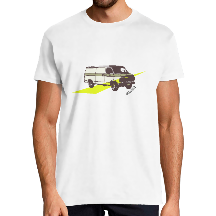 T-SHIRT HOMME KLASSS VINTAGE " OLD TRUCK 80'S" col rond 190 gr
