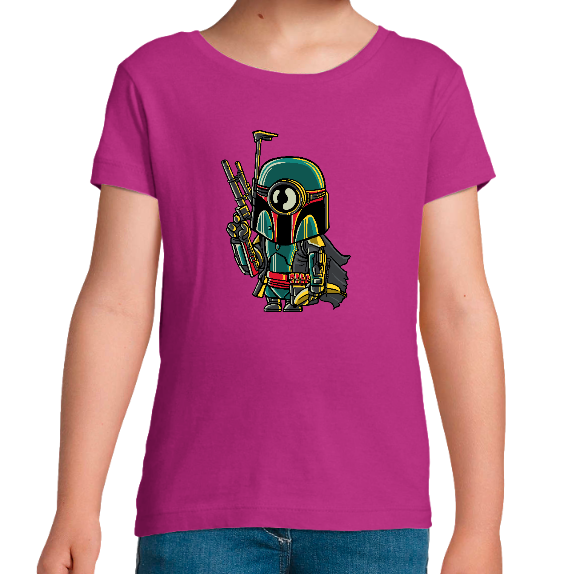 T-SHIRT MINION BOBA FETT FILLE