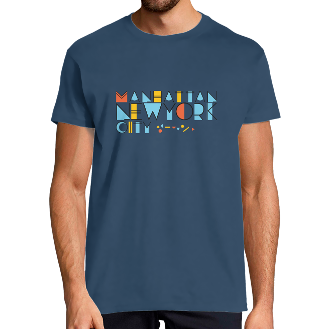 T-SHIRT MANHATTAN NEW YORK HOMME 