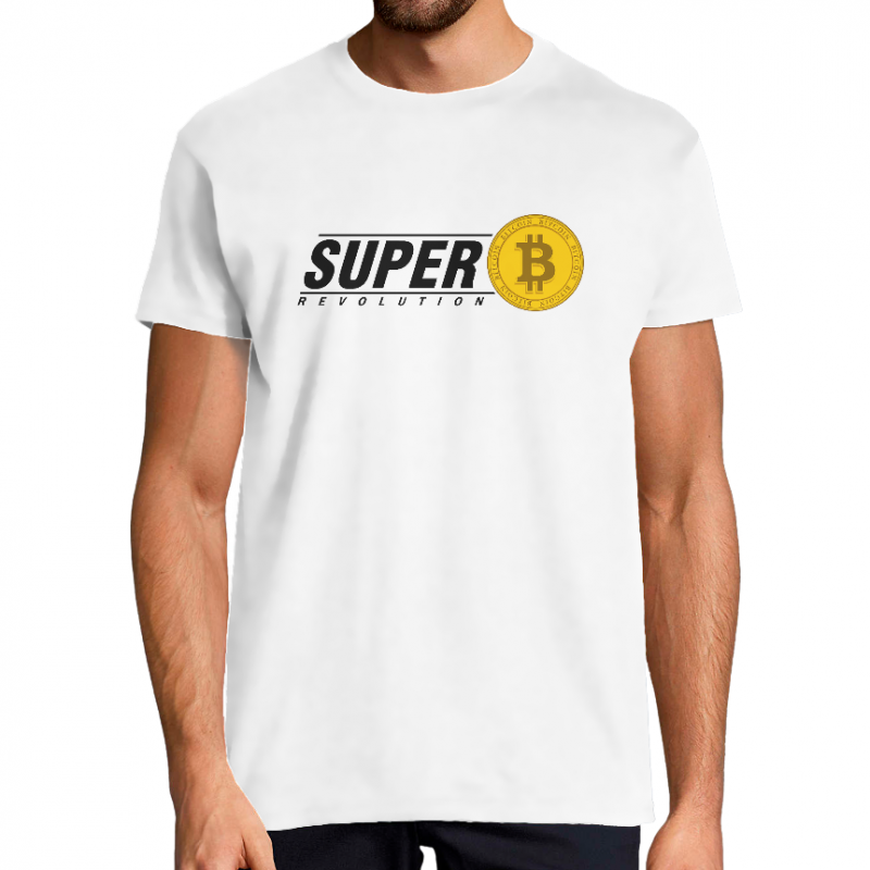 T-SHIRT BITCOIN SUPER REVOLUTION HOMME 
