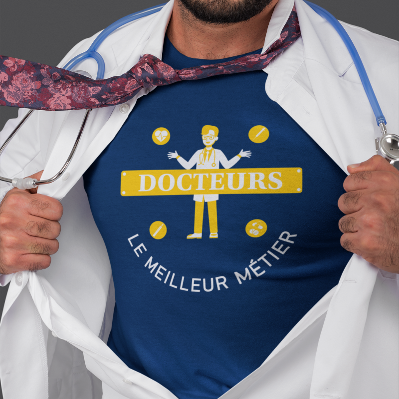 T-SHIRT DOCTEURS LE MEILLEUR MÉTIER POUR HOMME