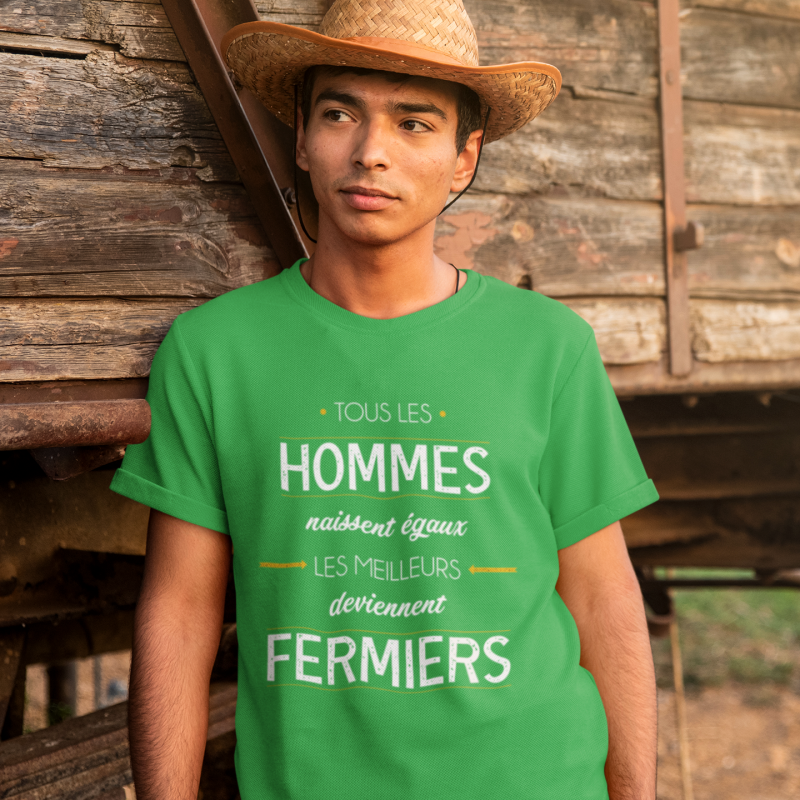 T-SHIRT MÉTIER LES MEILLEURS DEVIENNENT FERMIERS
