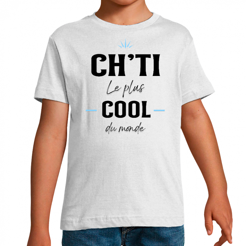 CH'TI LE PLUS COOL DU MONDE - T-SHIRT GARCON