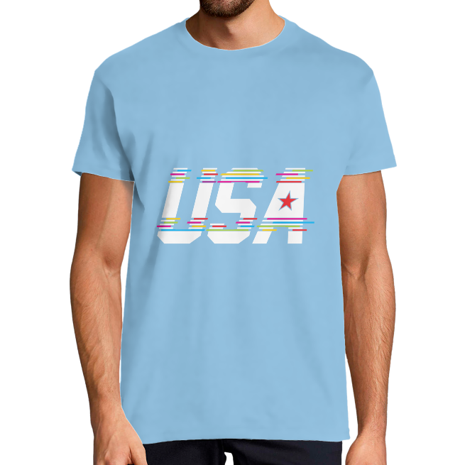 T-SHIRT USA HOMME