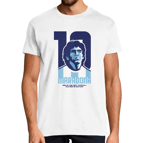 T-SHIRT MARADONA PLAYERS IN THE HISTORY HOMME