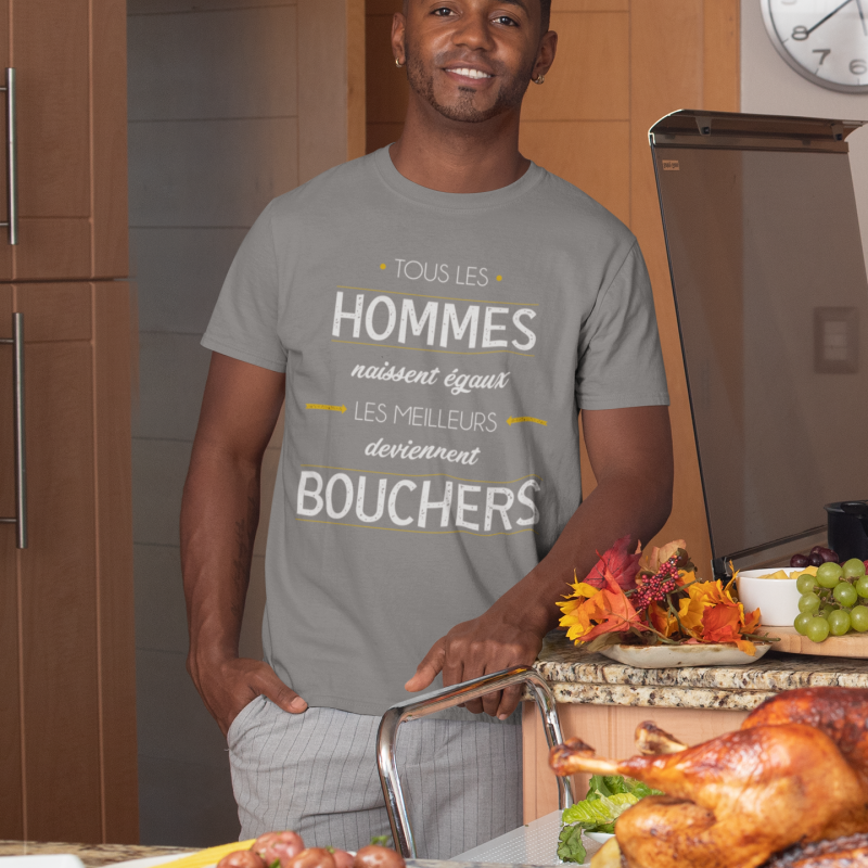 T-SHIRT MÉTIER LES MEILLEURS DEVIENNENT BOUCHERS