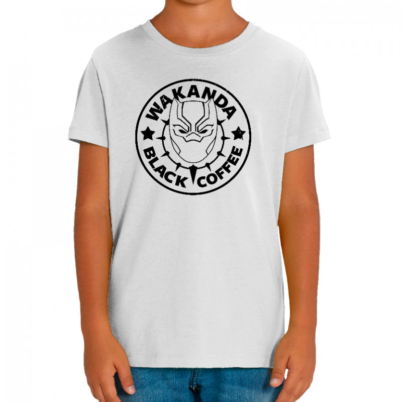 T-SHIRT WAKANDA BLACK COFFEE ENFANT