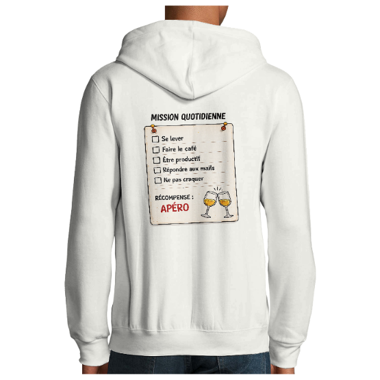 Sweat Zippé Adulte Rentrée – Mission Quotidienne